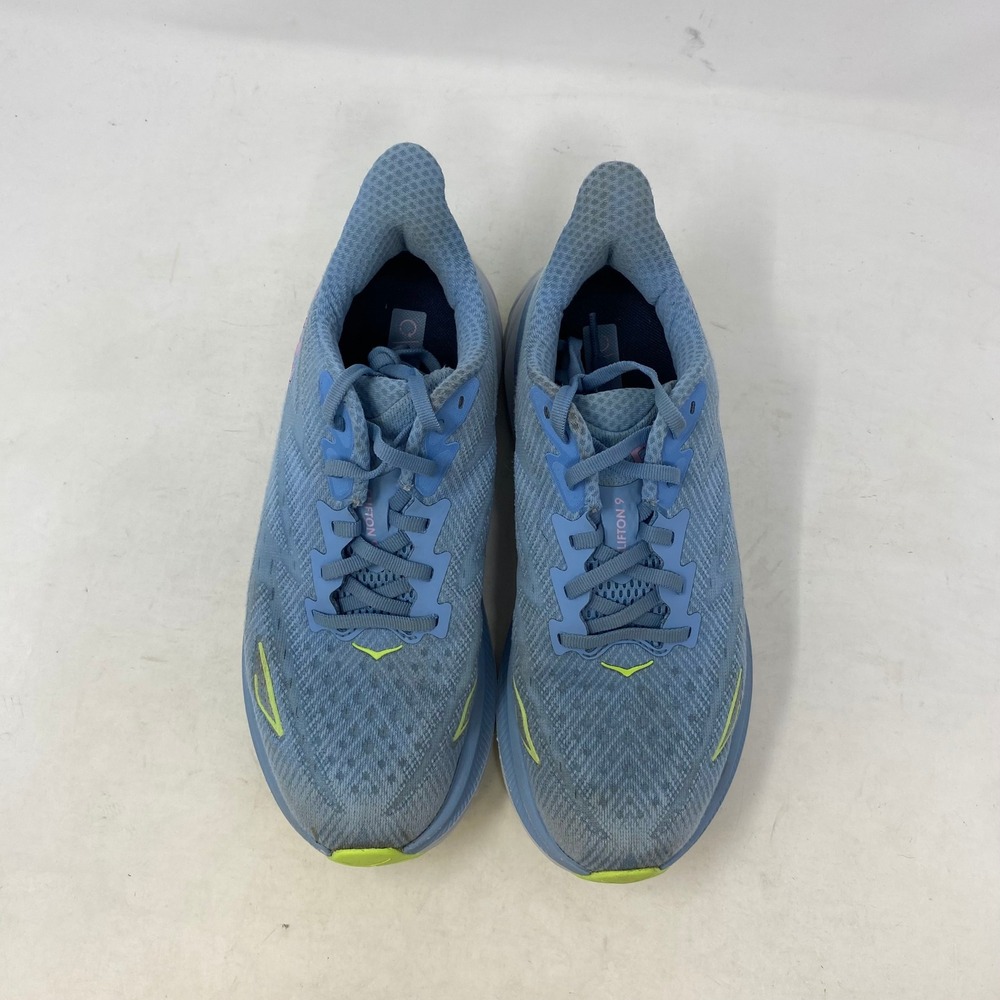 Hoka Clifton 9 Women 8.5 Running Shoes Dream Blue Ice Water Pink 1127896-Dnk View 6